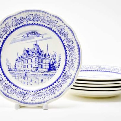 Набор тарелок десертный «CHATEAUX DE LA LOIRE» Форма: GIEN Рошель. Фаянс. 198 мм.