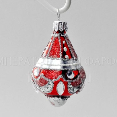 Елочная игрушка Фонарик Подвеска королевы - серебристая