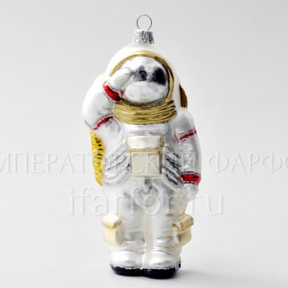 Елочная игрушка «Космонавт» Форма: Космонавт. Стекло. 145 мм.