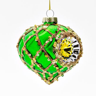 Елочная игрушка «Капля-рефлектор» Форма: Капля-рефлектор. Стекло. 80 x 85 мм.
