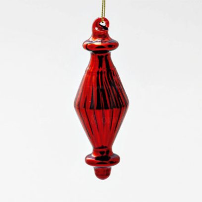 Елочная игрушка Веретено 3 Красное