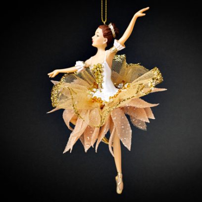 Елочная игрушка Балерина в воздушном платье