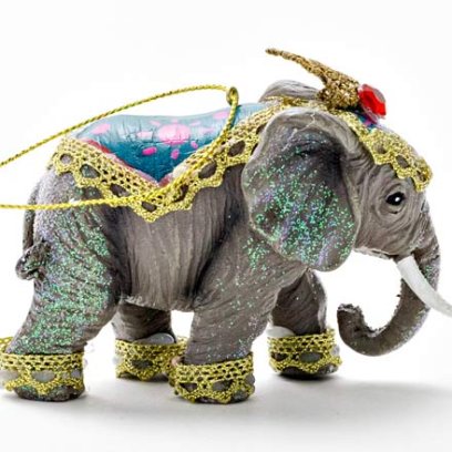 Елочная игрушка «Slon» Полирезин. 40 x 60 мм.