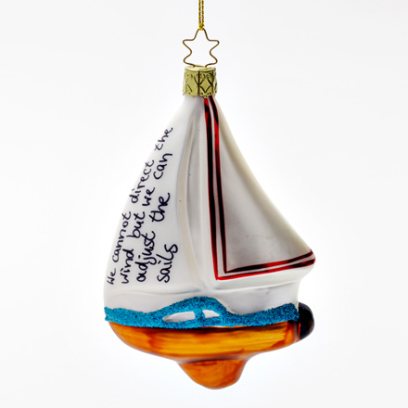 Елочная игрушка Парусник