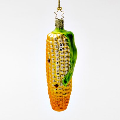 Елочная игрушка «Кукуруза» Стекло. 43 x 135 мм.