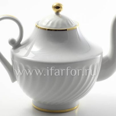 Чайник доливной «Белоснежка» Форма: Витая. Твердый фарфор. 1750 мл.
