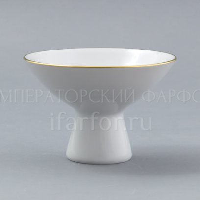 Ваза для мороженого «Золотая лента» Форма: Молодежная. Твердый фарфор. 120 x 82 мм.