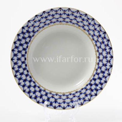 Тарелка глубокая Кобальтовая сетка