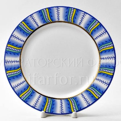 Тарелка мелкая «Юлия Высоцкая. Azzurro» Твердый фарфор. 215 мм.