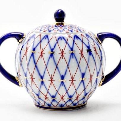Сахарница «Сетка 1950» Форма: Тюльпан. Твердый фарфор. 450 мл.