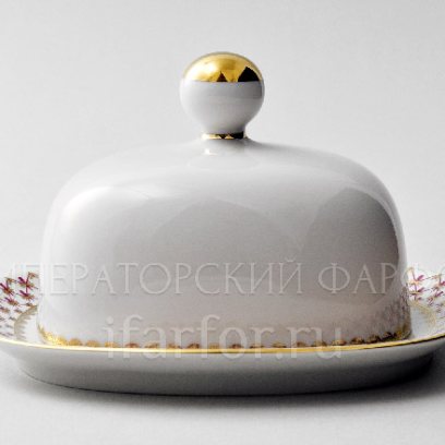 Масленка «Сетка-Блюз» Форма: Прямоугольная. Твердый фарфор. 172 x 155 x 100 мм.