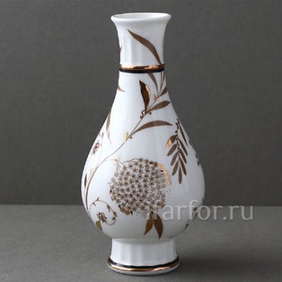 Ваза для цветов «Веточки» Форма: Петербургская N6. Костяной фарфор. 81 x 170 мм.
