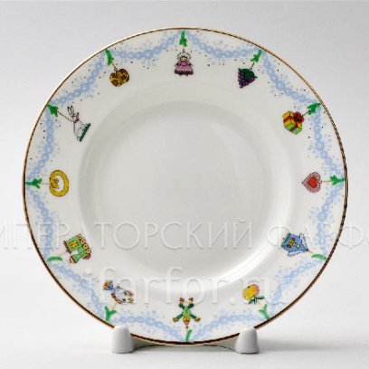 Тарелка мелкая «Балет. Спящая красавица» Костяной фарфор. 150 мм.