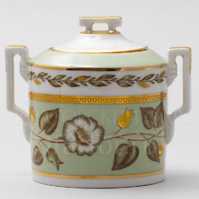 Сахарница Нефритовый фон Гербовая