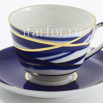 Чашка с блюдцем чайная Кокон 1/2 Весенняя