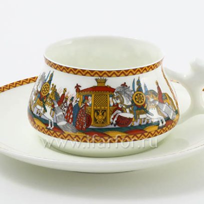 Чашка с блюдцем «Войско Дадона» 1/2