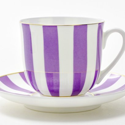 Чашка с блюдцем Да и нет (фиолетовый) 1/2 Ландыш 2