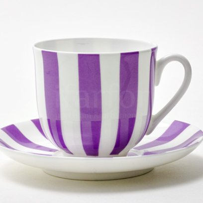 Чашка с блюдцем «Да и нет (фиолетовый)» 1/2