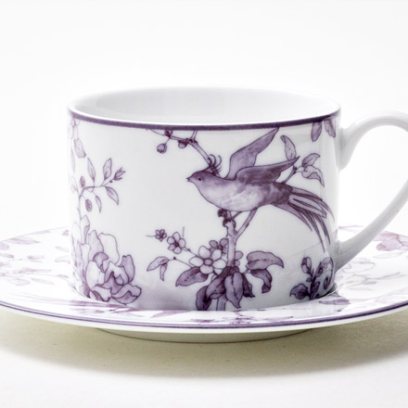 Чашка с блюдцем чайная Monplaisir Violet Монплезир фиолетовый 1/2 Соло