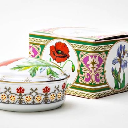 Туалетная коробочка в подарочной коробке Цветы и ягоды России. Мак восточный Круглая