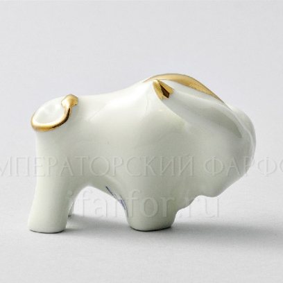 Скульптура «Бык (з.з.)» Форма: Бык (з.з.). Костяной фарфор. 45 мм.