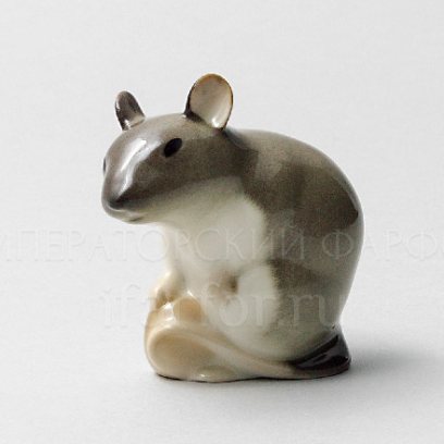 Скульптура Мышь с орехом Палевая