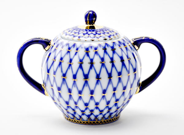 Сахарница Кобальтовая сетка Тюльпан