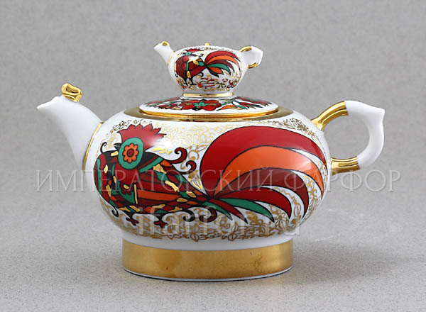 Teapot brewing Red rooster Family