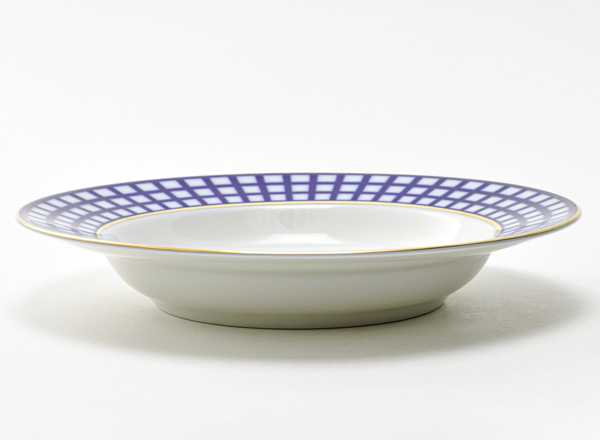 Тарелка глубокая Кобальтовая клетка