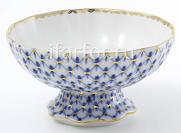 Ваза для конфет Кобальтовая сетка Тюльпан