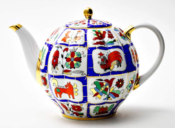 Чайник доливной Русский лубок Тюльпан