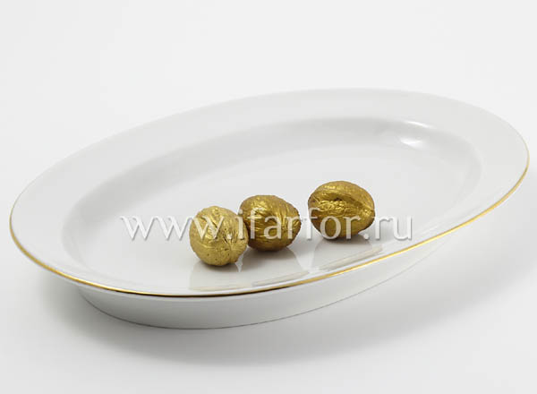 Блюдо овальное Золотая лента Молодежная