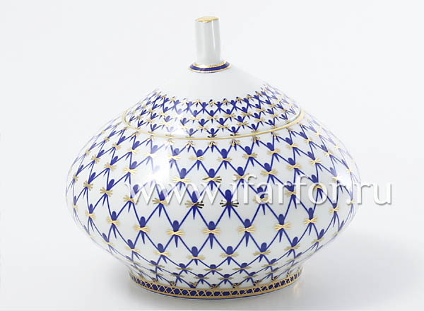 Сахарница Кобальтовая сетка Купольная