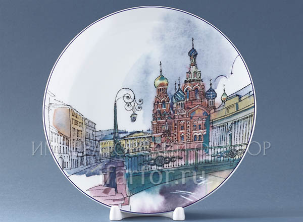 Тарелка декоративная Санкт-Петербург. Итальянский мост