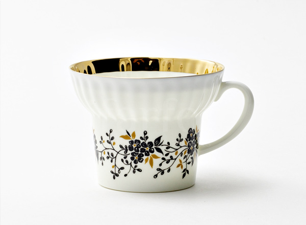 Чашка чайная Тонкие веточки Волна