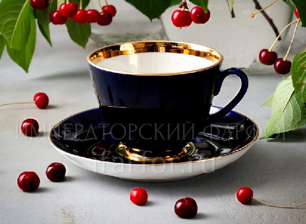 Чашка с блюдцем чайная Ночь Весенняя