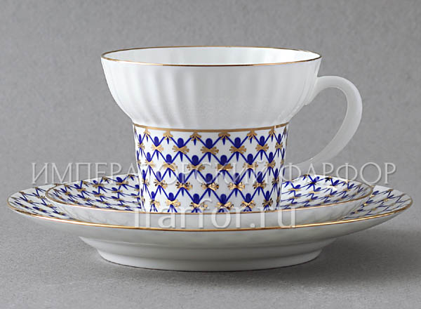 Комплект трехпредметный Кобальтовая сетка Волна