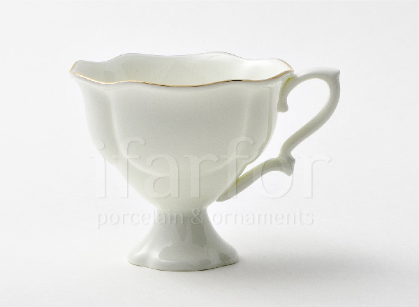 Чашка с блюдцем кофейная Золотая лента Наташа