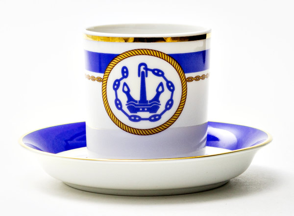 Чашка с блюдцем чайная Кают-компания 3 Гербовая