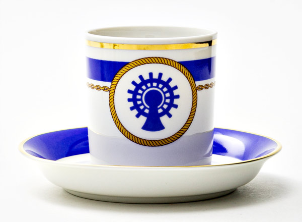 Чашка с блюдцем чайная Кают-компания 5 Гербовая