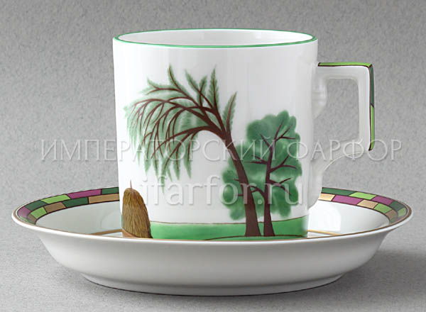 Чашка с блюдцем чайный Времена года. Лето Гербовая