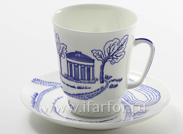 Чашка с блюдцем Павловск. Храм Дружбы Майская