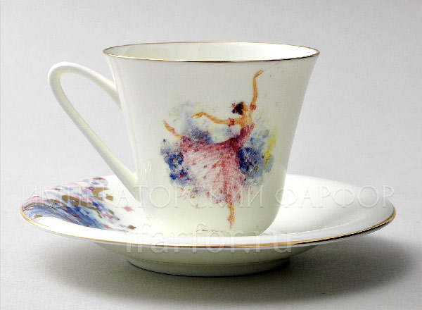 Чашка с блюдцем чайная Фея сирени Сад