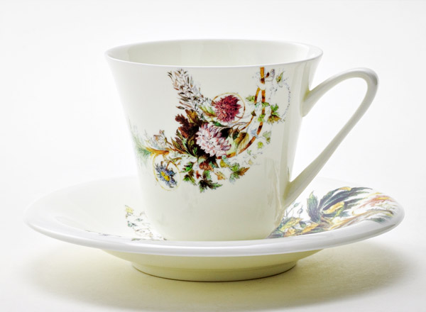 Чашка с блюдцем чайная Летний сад Сад