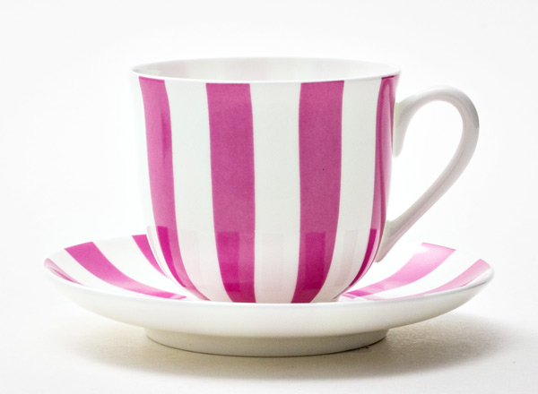 Чашка с блюдцем Да и нет (светло-розовый) Ландыш