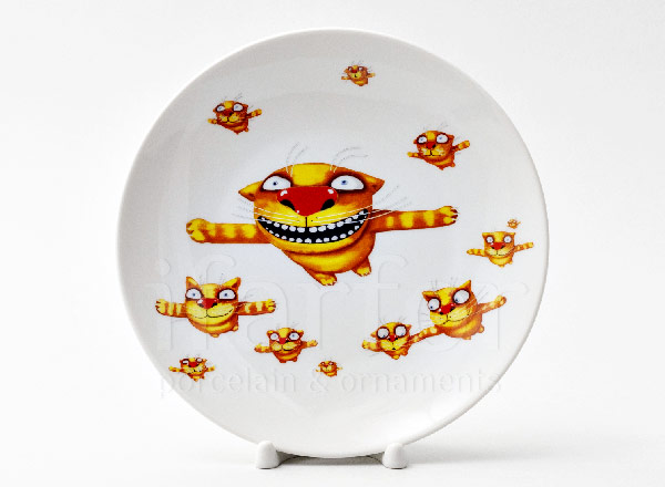 Decorative plate in a gift box Vasya Lozhkin. Evening flight