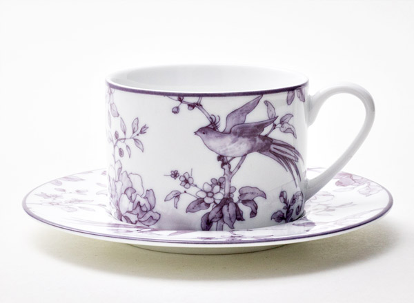 Чашка с блюдцем чайная Monplaisir Violet Монплезир фиолетовый Соло