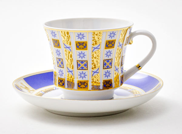 Чашка с блюдцем чайная Кронштадт Банкетная