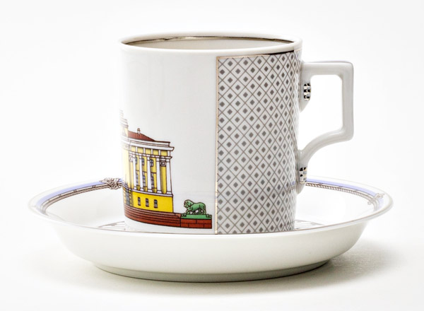 Чашка с блюдцем чайная Серебряный город 1 Гербовая