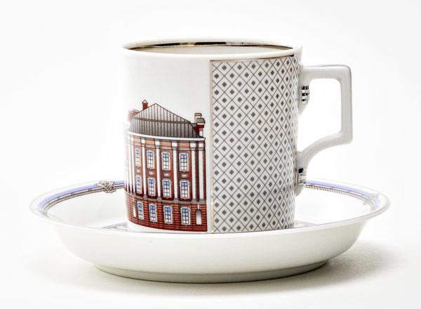 Чашка с блюдцем чайная Серебряный город 5 Гербовая